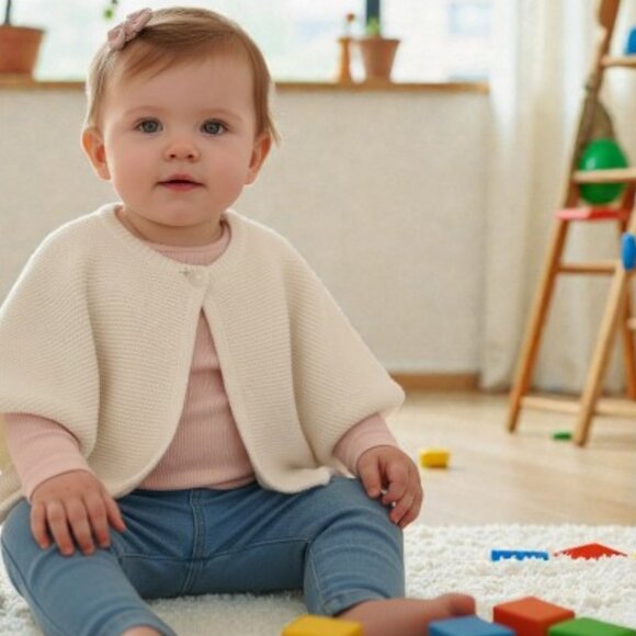 Hatley White Heart Cardigan Sweater 9-12 Months - Picture 2 of 10